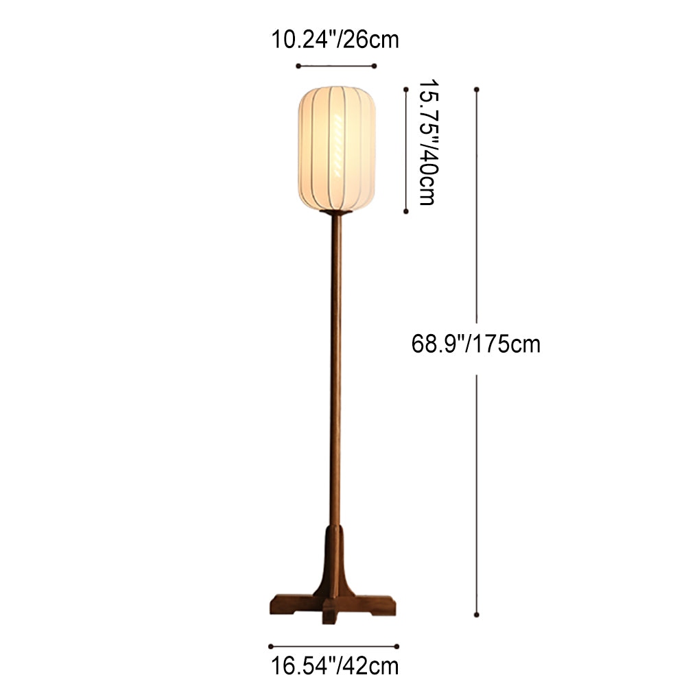 Japanese Natural Wood Floor Lamp