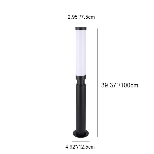 Chic Modern Black Outdoor Stake Light
