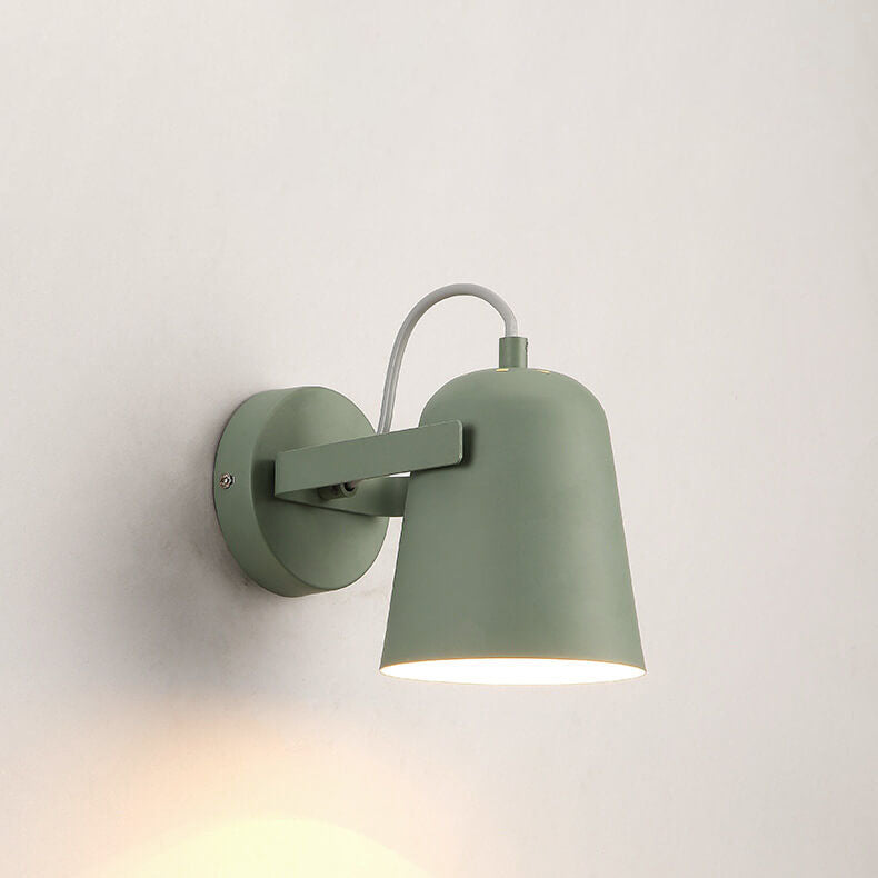 Nordic Macaron Iron Cylinder Dome 1-Light Wall Sconce