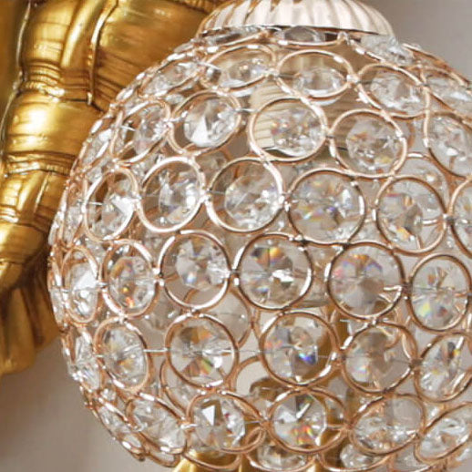 Modern Creative Resin Mermaid Crystal Shade 1-Light Wall Sconce
