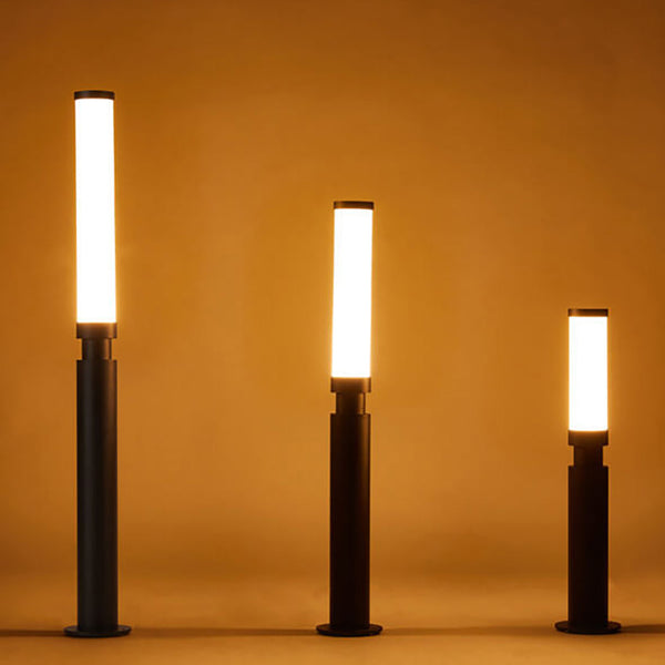 Chic Modern Black Outdoor Stake Light