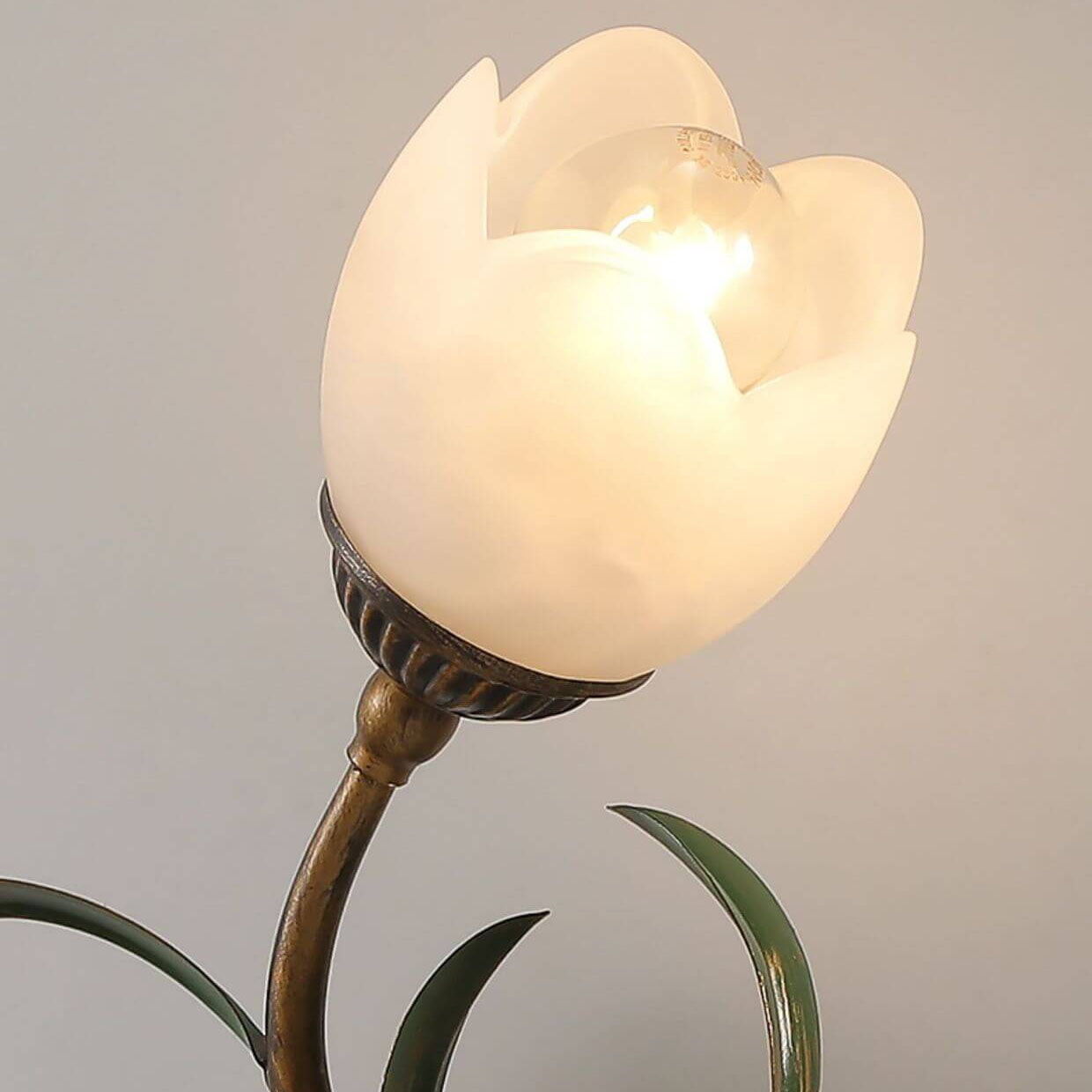 Modern Minimalist Art Glass Flower 1/2-Light Wall Sconce