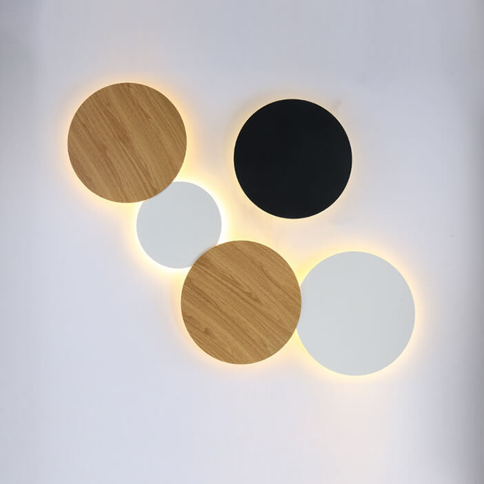 Modern Minimalist Round Eclipse Iron LED Wall Sconce