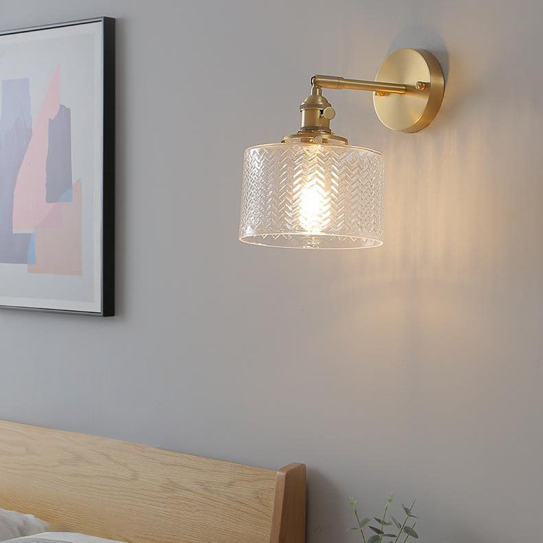 Nordic Minimalist Creative Brass Cylinder Wall Sconce