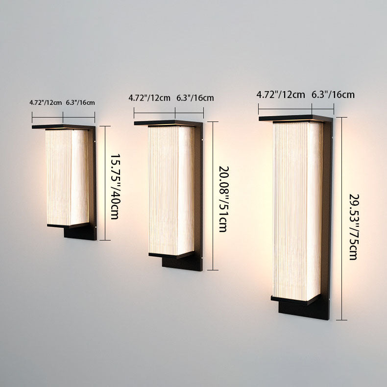 Modern Minimalist Solar Waterproof Rectangular Wall Sconce