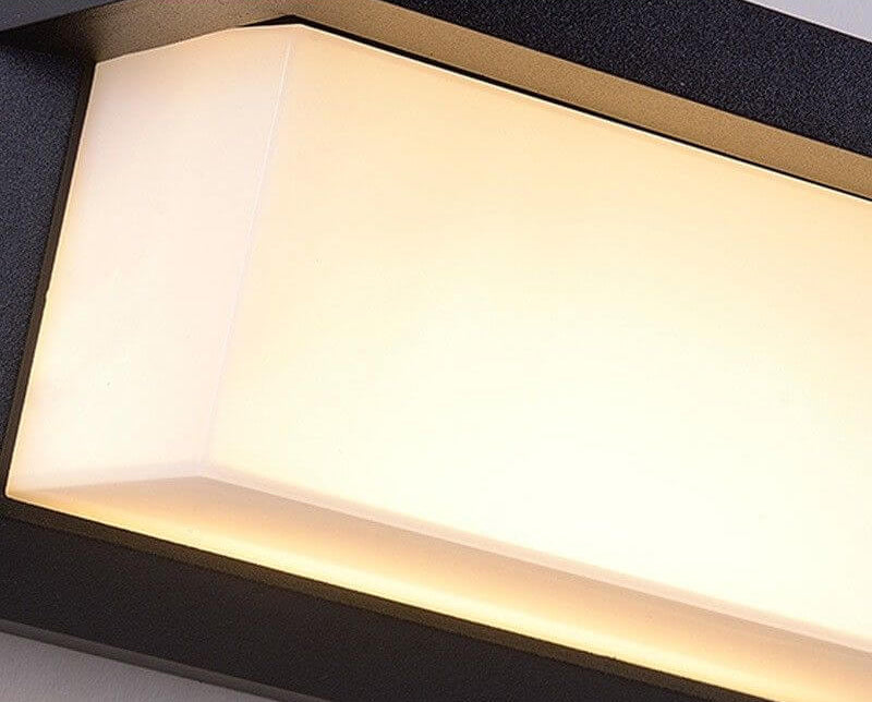 Modern Rectangular LED Sensor Outdoor Waterproof Wall Light
