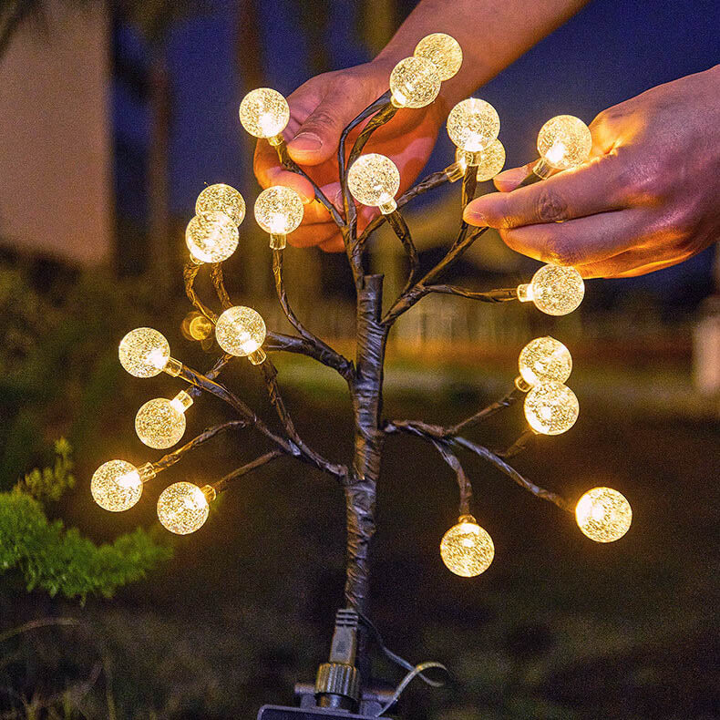 Elegant White 20-Light Outdoor Stake Light