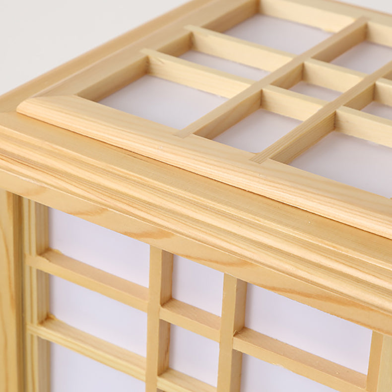 Japanese Natural Wood Floor Lamp