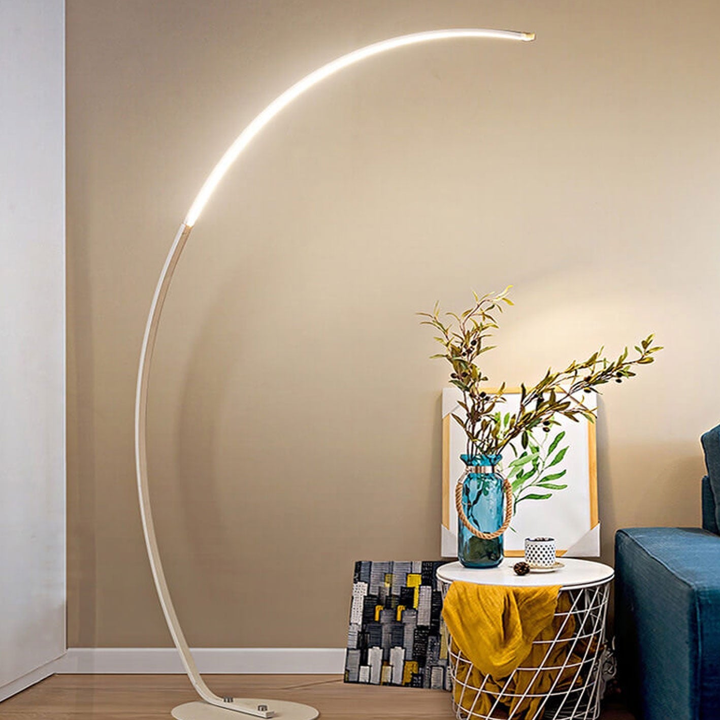 Sleek Modern White Floor Lamp
