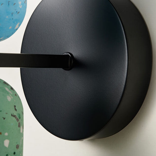 Modern Japanese Wabi-Sabi Iron Cement 2-Light Wall Sconce
