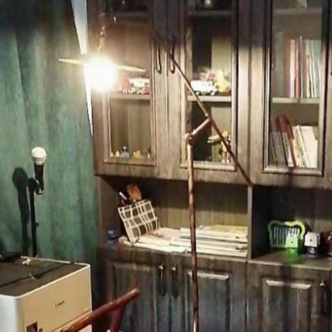 Industrial Bronze Floor Lamp