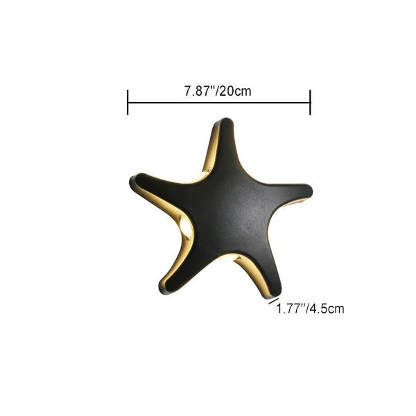Contemporary Aluminum Starfish LED Waterproof Wall Sconce