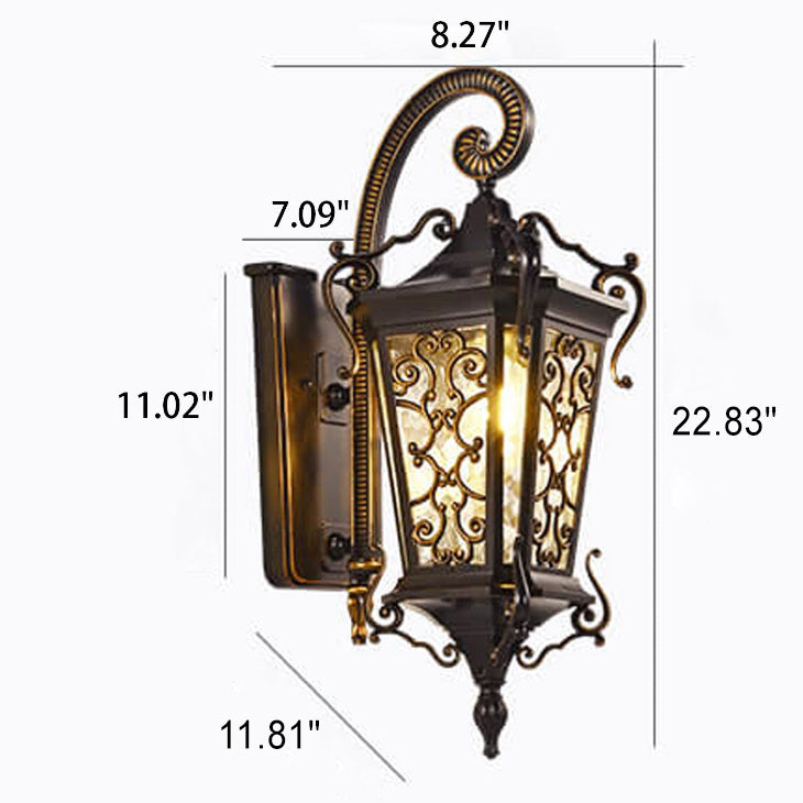 European Palace Outdoor Waterproof 1-Light Wall Sconce