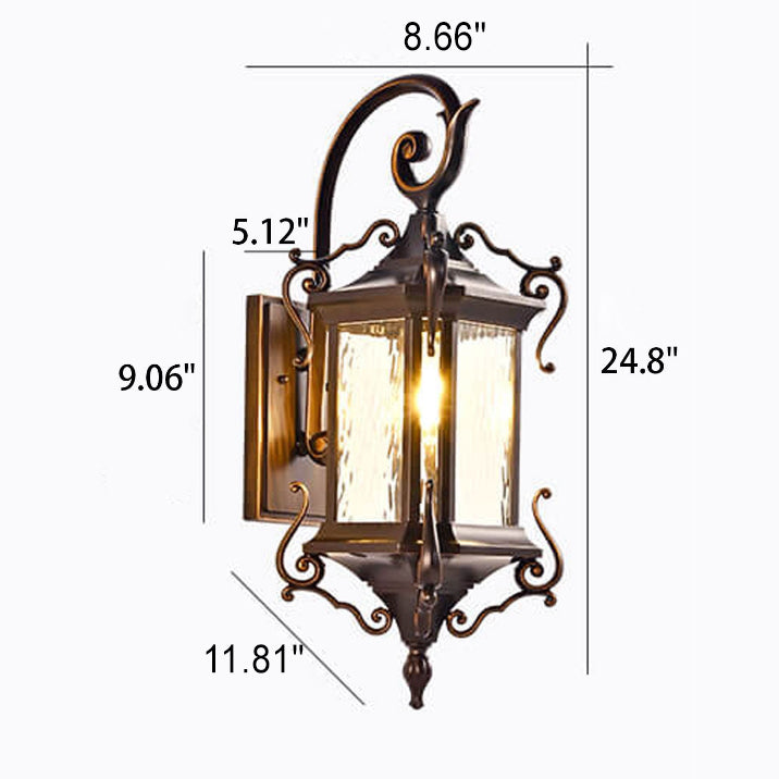 European Palace Outdoor Waterproof 1-Light Wall Sconce