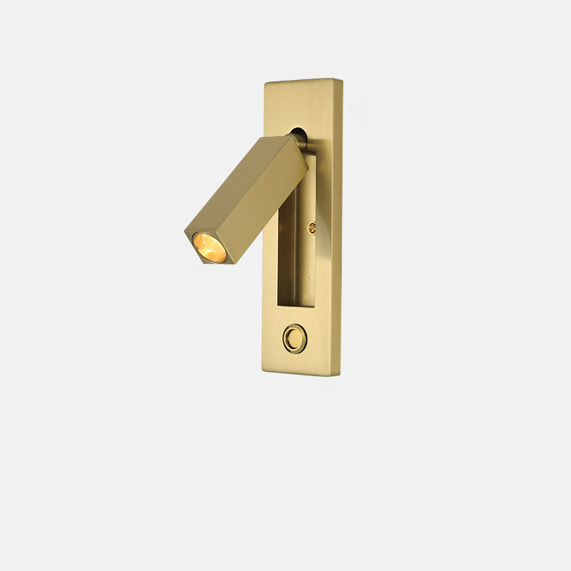 Modern Minimalist Rectangular Recessed Aluminum LED Wall Sconce