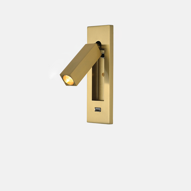 Modern Minimalist Rectangular Recessed Aluminum LED Wall Sconce