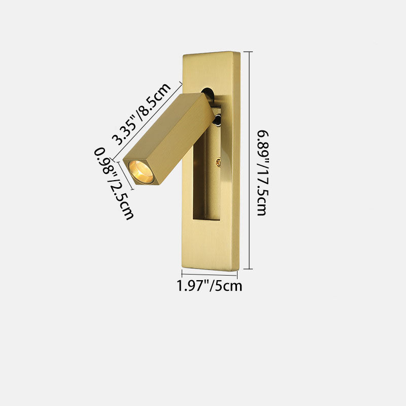 Modern Minimalist Rectangular Recessed Aluminum LED Wall Sconce
