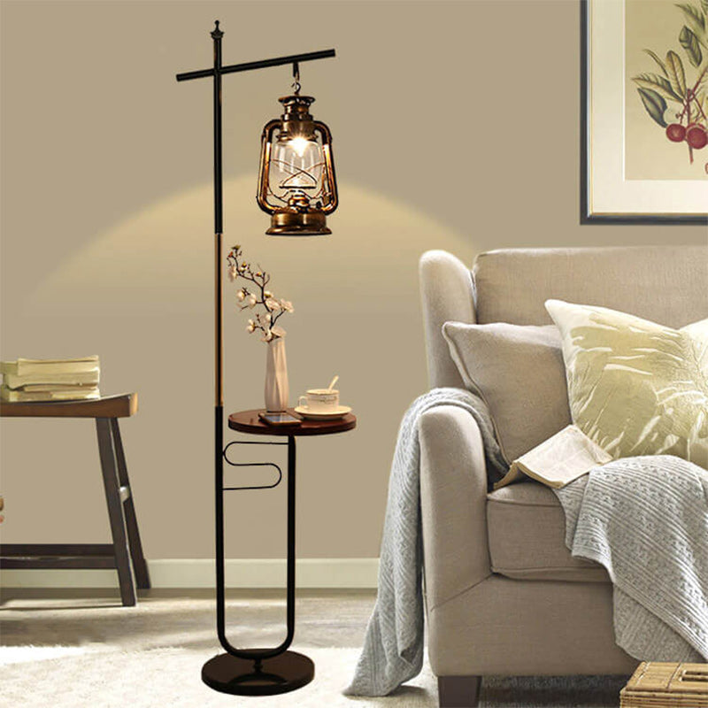 European Black White Floor Lamp