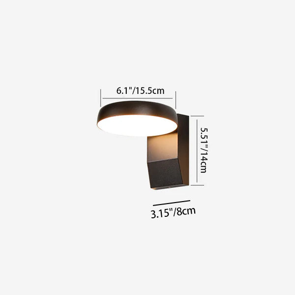 Modern Minimalist Waterproof Rotatable Aluminum LED Wall Light