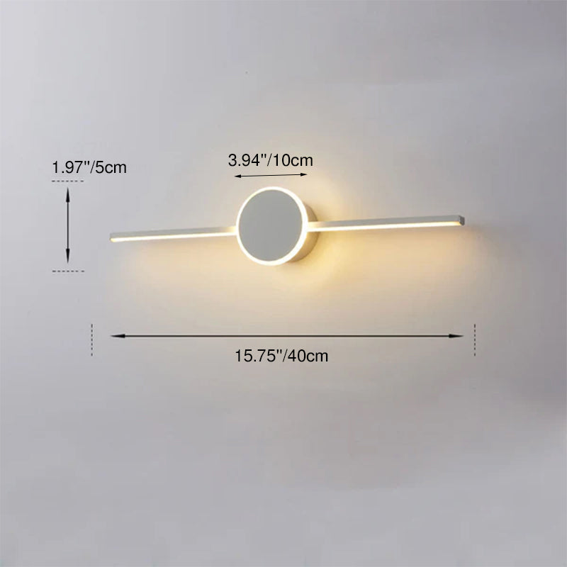 Nordic Minimalist Long Disc LED Bathroom Vanity Wall Sconce