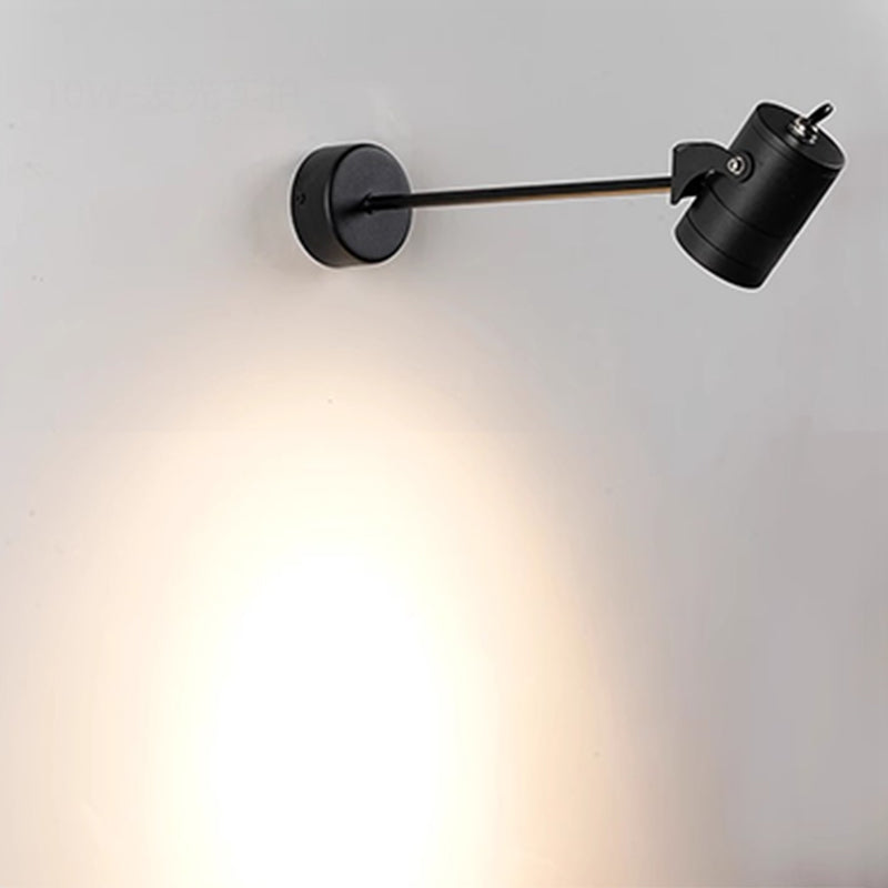 Modern Waterproof Aluminum Iron Adjustable Cylinder Wall Light