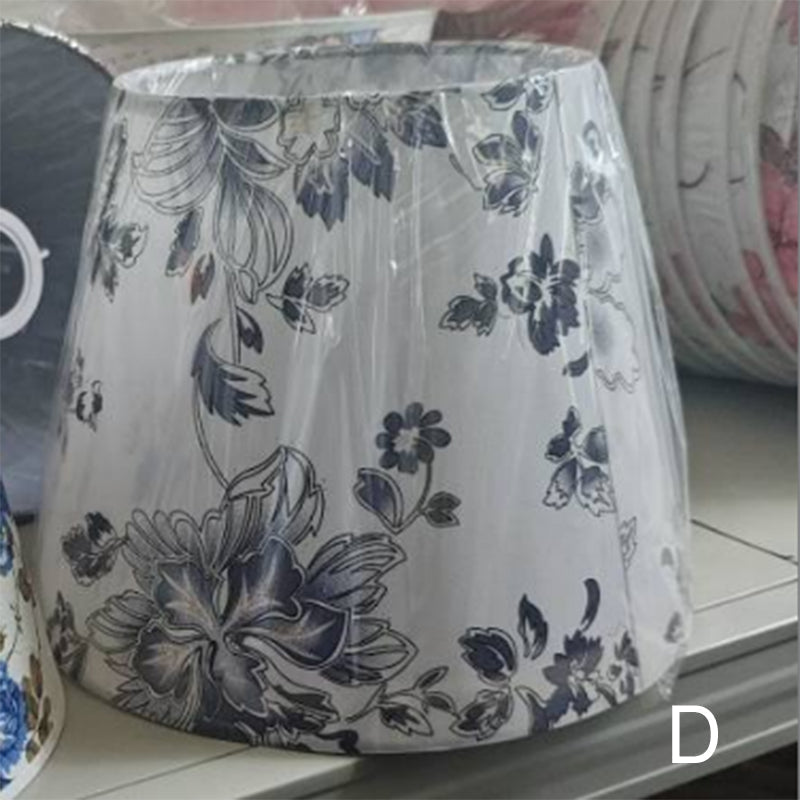 Modern Simple Floral Fabric Iron Vase Base Table Lamp
