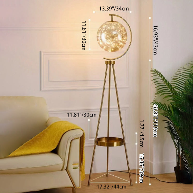 Contemporary Gold Floor Lamp