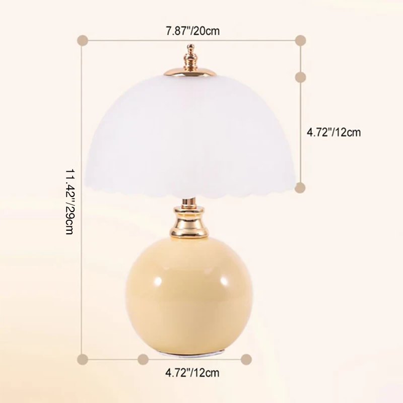 Nordic Contemporary Half-Dome Flower Globe Table Table Lamp