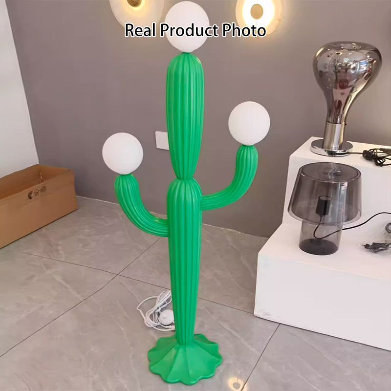 Contemporary Green 3-Light Floor Lamp