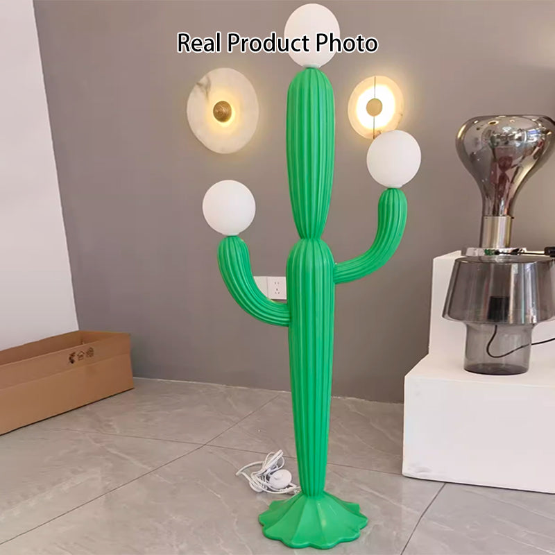 Contemporary Green 3-Light Floor Lamp