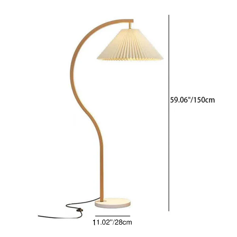 Modern Minimalist Log Wood Floor Lamp