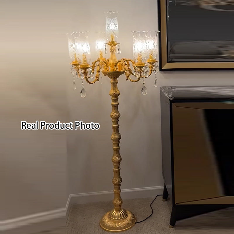 Traditional Gold 7-Light Floor Lamp
