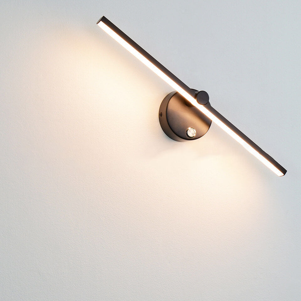 Nordic Minimalist Aluminum Long Bar Switch LED Wall Sconce