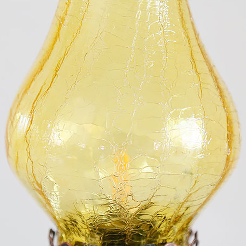 Traditional Vintage Candelabra Iron Glass 1-Light Table Lamp