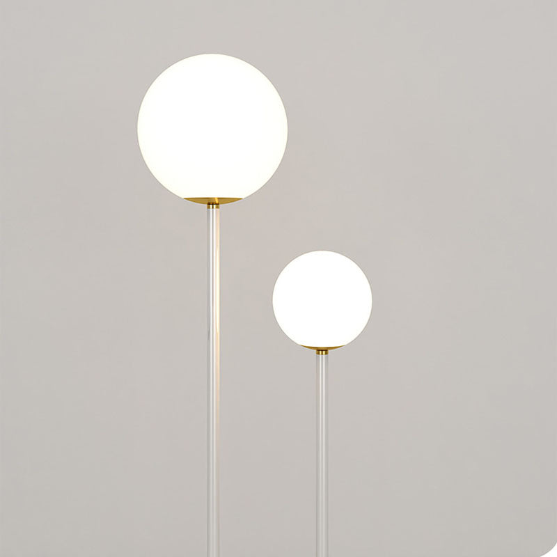 Modern Minimalist White 2-Light Floor Lamp
