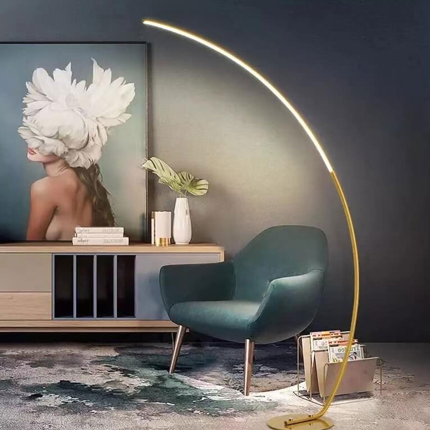 Sleek Modern White Floor Lamp