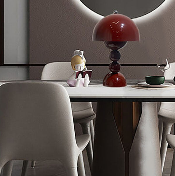Nordic Metal Mushroom Round Pod 1-Light Table Lamp