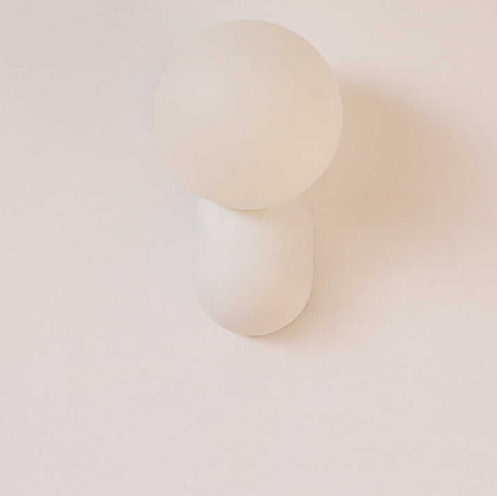 Macaron Cream Style Resin Glass Ball 1-Light Wall Sconce