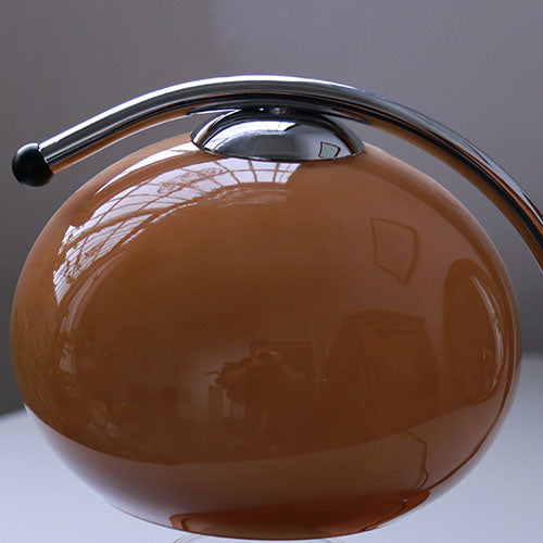 Vintage Glass Dome Solid Wood Base 1-Light Table Lamp