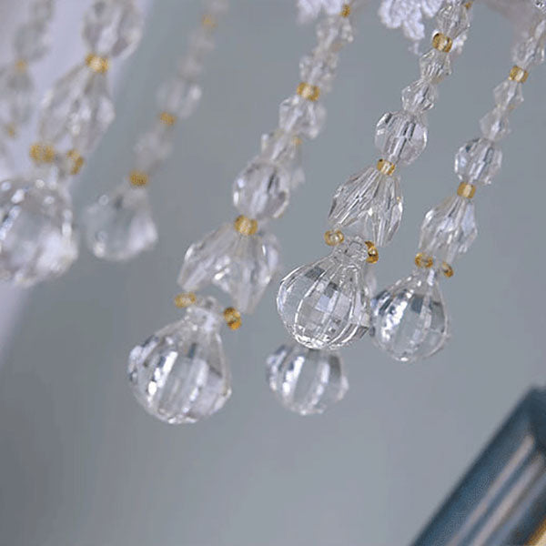 European Luxury Fabric Lace Resin 1-Light Table Lamp