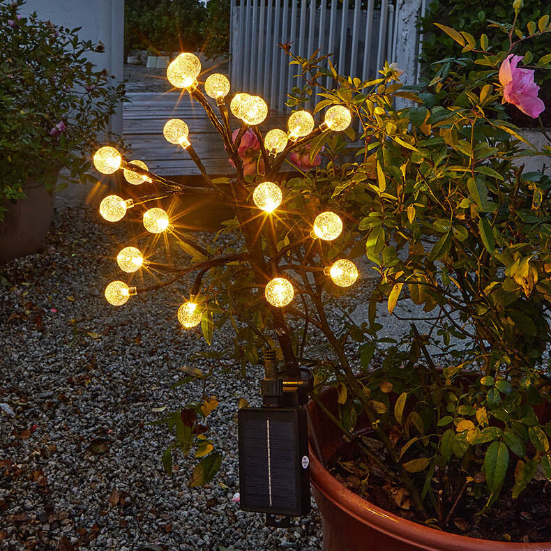 Elegant White 20-Light Outdoor Stake Light