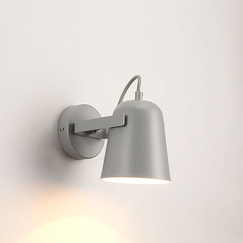 Nordic Macaron Iron Cylinder Dome 1-Light Wall Sconce