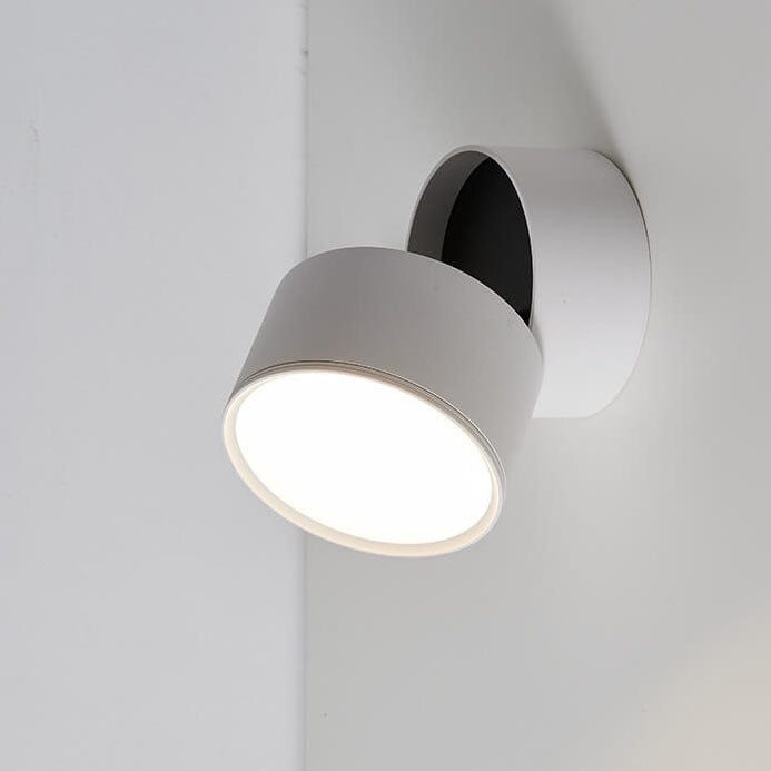 Modern Minimalist Round Aluminium Rotatable Folding Wall Sconce