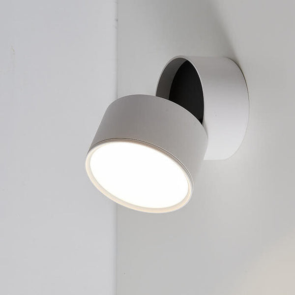 Modern Minimalist Round Aluminium Rotatable Folding Wall Sconce