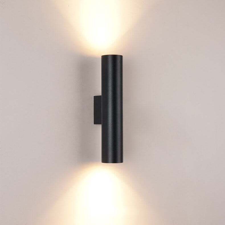 Modern Minimalist Round Aluminum Cylindrical Wall Sconce
