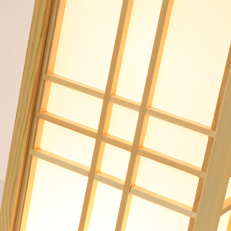 Japanese Natural Wood Floor Lamp