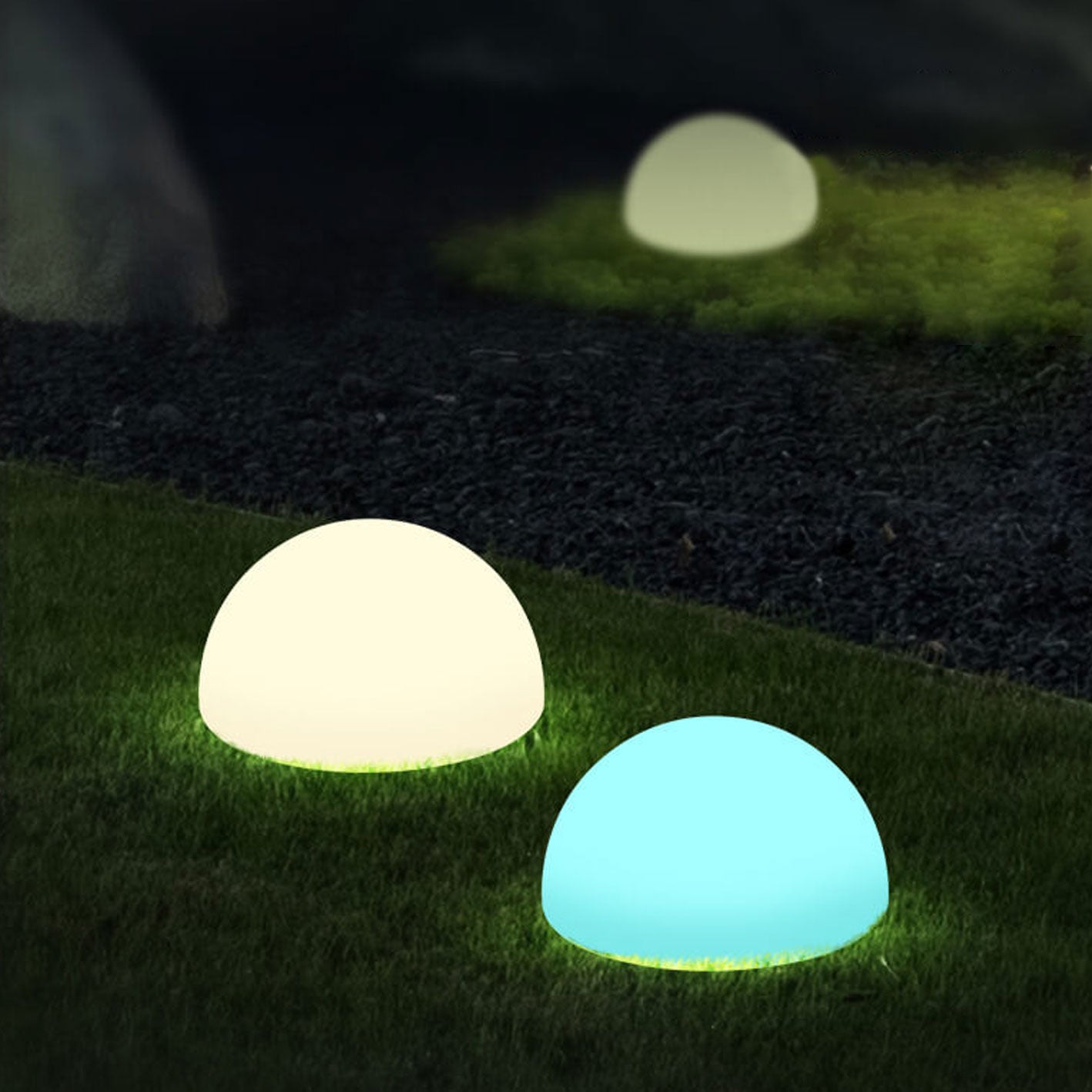 Modern White Outdoor Stake Light