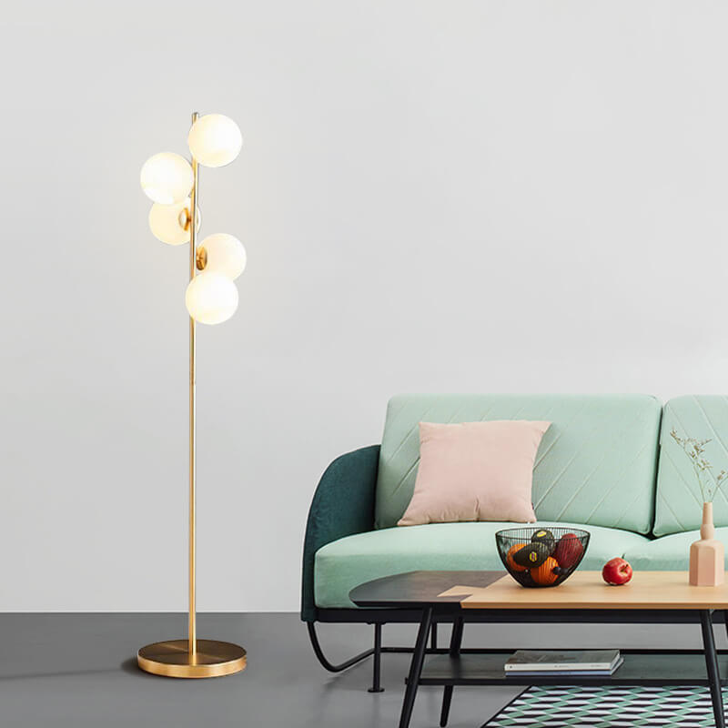Modern Minimalist White 5-Light Floor Lamp
