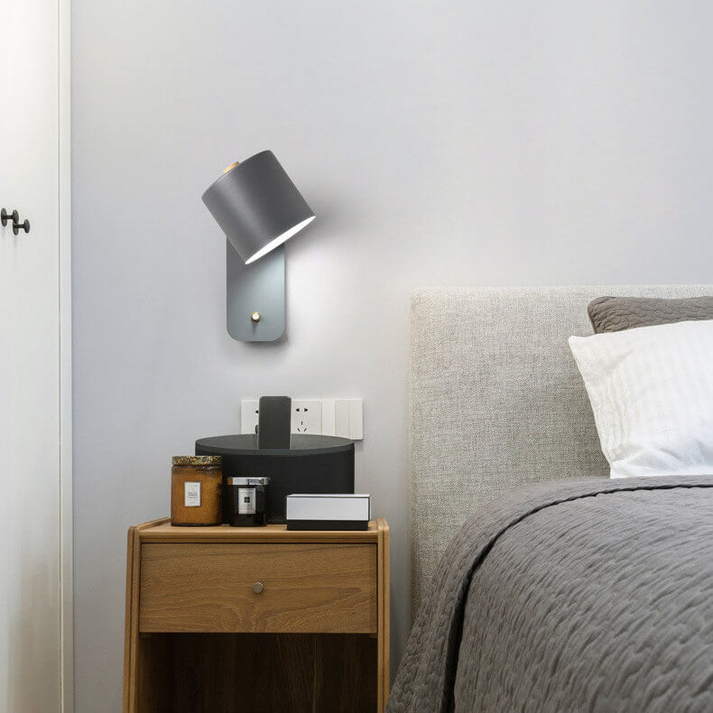 Nordic Macaron Cylinder Rotatable 1-Light Wall Sconce