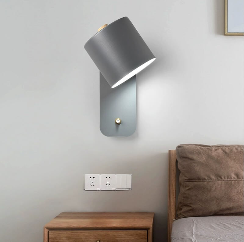 Nordic Macaron Cylinder Rotatable 1-Light Wall Sconce